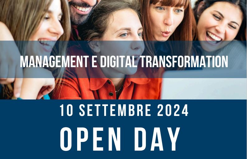 Unisciti a noi per il prossimo Open day di MADIM - Management e Digital Transformation Il 10 settembre alle ore 15.30