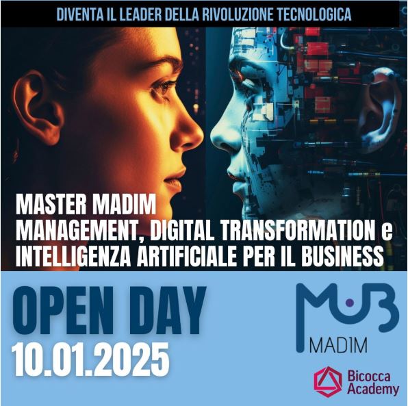 Save the date: Open Day Master MADIM - Management, Digital Transformation e Intelligenza Artificiale per il Business