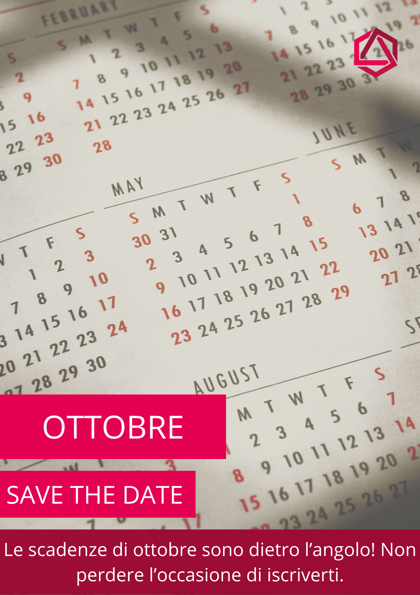 Scadenze corsi di ottobre 