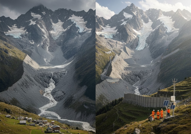 Cover image for Climate change and  Risk Management in Mountain regions