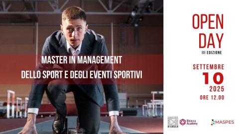 OPEN DAY MASTER MASPES 10 SETTEMBRE ORE 12.00